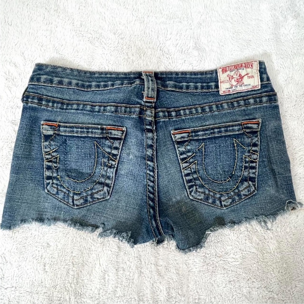 True Religion Blue Jean Shorts